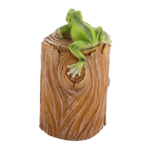 jojofuny Cassettina Portachiavi Nascondi Chiavi Forma Rana Portagioie Piccolo Deposito Per Chiavi Monete e Oggetti Statua Da Giardino