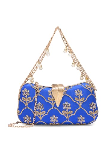 Image of TOOBA Handicraft Clutch Purse For Women with Sleek Design Embroidered Clutch| Trendy Stylish Bridal, Party, Wedding Sling Bag
