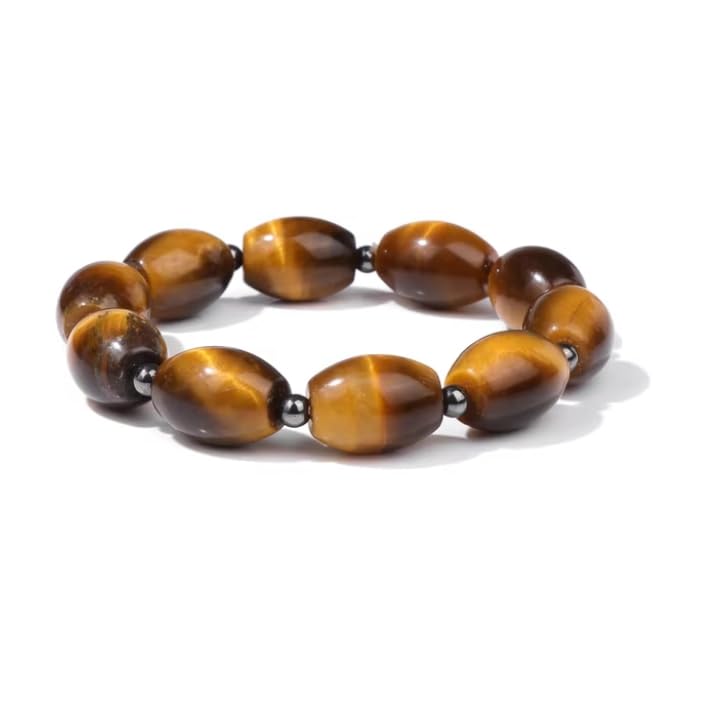 Bracelet Oeil de Tigre contre le stress quotidien bijou perles naturelles homme
