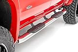 Rough Country Stainless Steel Oval Nerf Steps for Chevy Silverado & GMC Sierra 1500/2500HD/3500HD (2019-2026) Crew Cab - OEM Style Rails with Built-in Side Steps
