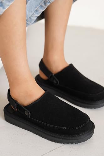Image of Project Cloud Kids Genuine Leather Clogs with Back Strap (Little Goldstar) | Memory Foam Insole Lightweight Easy On Sandals for Boys & Girls Adjustable Fit Non Slip Outsole Comfortable Casual Everyday