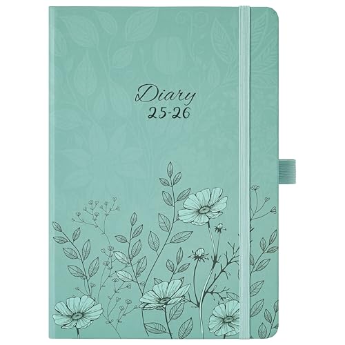 Agenda académica 2025-2026, agenda académica 2025-2026, vista semanal, de agosto de 2025 a julio de 2026, agenda académica 2025-2026 con elegante tapa dura, soporte elástico para bolígrafo, bolsillo