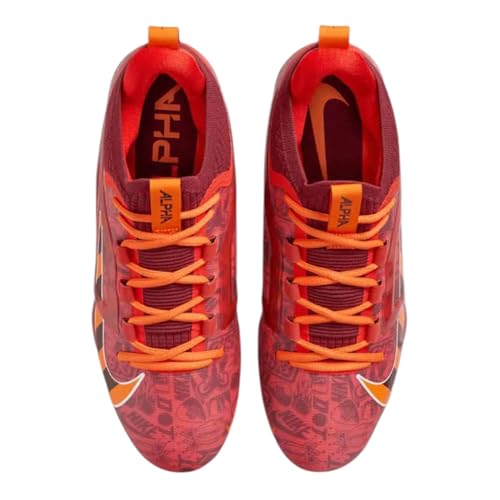 Image of Nike Alpha Menace 4 Elite Football Cleats (FD7036-600, University Red /Team Red /Black /White)