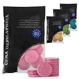 SELAS Cera Depilatoria Discos 1kg Rosa Mosqueta | Pastillas de Cera Caliente Depilatoria sin Bandas, Depilación Corporal y Facial, Apta para Pieles Sensibles, Método Brasileño, Acabado Profesional