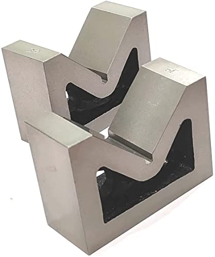 Buyohlic Seasoned Caste Iron v Block Pair ((100 x 42 mm x 66 mm (4