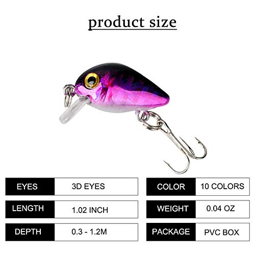 Amazon | Nnxakjss 10個2.6CM / 1.6G 釣りルアーセット-釣りルアー