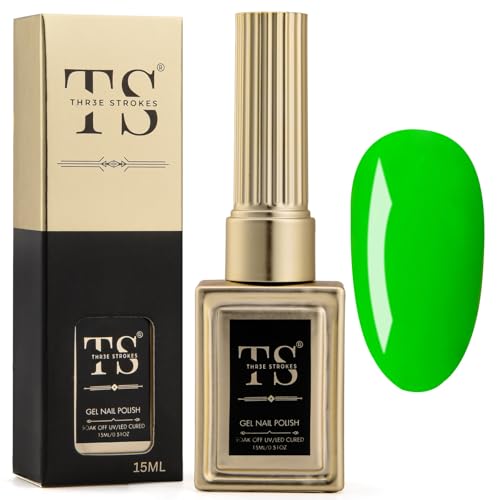 Image of THR3E STROKES Professional UV Gel Nail Polish, HEMA-FREE Lasts Upto 21 Days, Super Glossy Finish, Non-Chipping, Non-Smudging, Quick Drying Nail Polish,15 ml (49, 15ML)