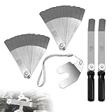 CuraceQ 2124332 Engine Brake Instrumentation Tool and 2 Set A308 Feeler Gauges for Valves with 2 Handles, Engine Brake Adjustment Tool for Paccar Mx13 (0.005" to 020", 0.028")