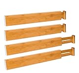 Adorn Home Essentials AD-10045-DV Kitchen Drawer Organizer, Natural Wood