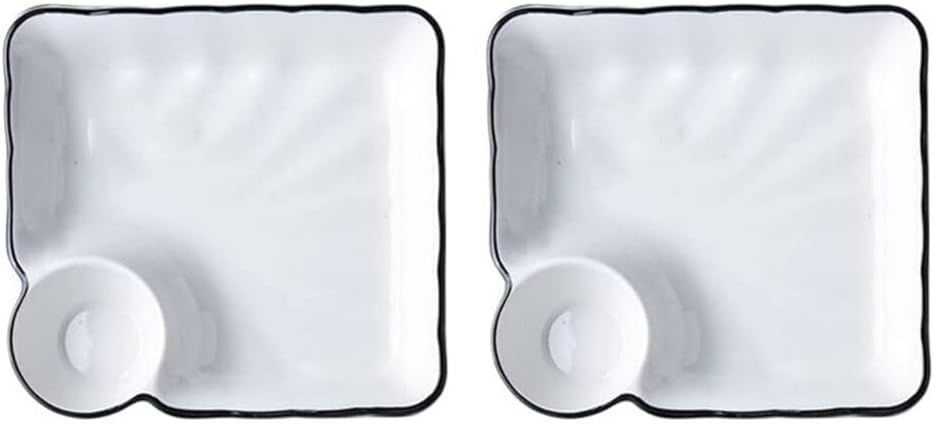 Hemoton Ceramic Sushi Plate Set Dividers Sushi Dishes Set for Japanese Food Decorative