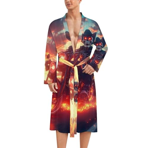 Ropa de dormir suave para hombre que busca un camisón cómodo hasta la rodilla