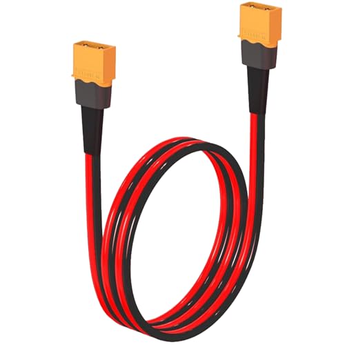 Cable XT60 macho a macho 12 AWG soluciona caídas de tensión en aeromodelismo