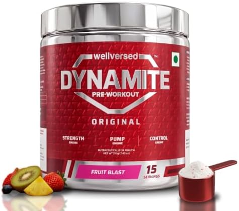Dynamite Original Pre Workout For Men, Fruit Blast, 15 Servings