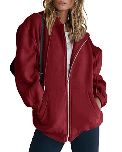 Image of PRETTYGARDEN Women's Fall Zip Up Hoodies Sweatshirts