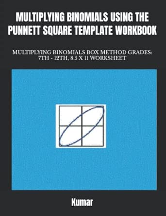 MULTIPLYING BINOMIALS USING THE PUNNETT SQUARE TEMPLATE WORKBOOK ...