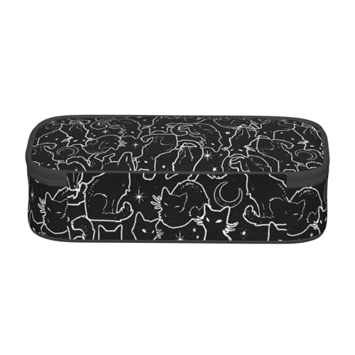 Image of Cat Pencil Case Aesthetic Large Capacity Pen Pouch | Storage Bag with Compartments for Travel School Office Organizer
