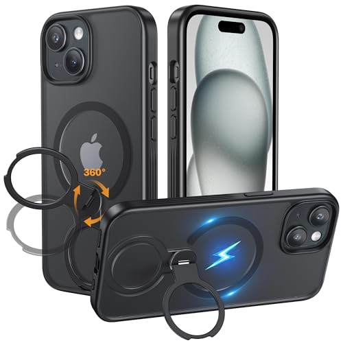 NIMASO iPhone 15 P[XyČRMILKi MagSafeANZT[Ή 360°]X^h c wh~z h~ ϏՌ phone 15 p  CX[dΉ ACtH15p P[X 6.1C` zi