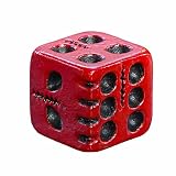 Cubo rojo espeluznante novedad decoración adorno 6 lados D6 dados vintage esqueleto decoración de mesa cubo vintage para restaurante bar mecedora para bebés