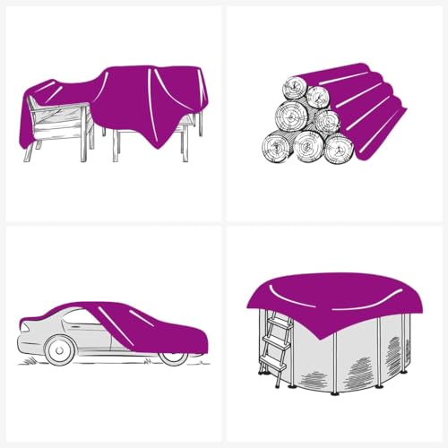 Bâche pour remorque et voiture 5x5 m protection extérieure - 8