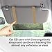 Molain CD Case Holder for Car,DVD Vehicle Sun Visor Organizer for Cars Large Capacity CD Visor Case Car with 12 DVD Storage Sleeves 1 Mesh Pocket 1 Pen Holder and Elastic Strap(Khaki)