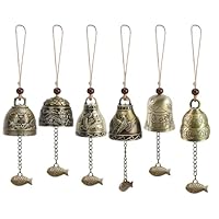 Feng Shui Chimes, 6 Stück Feng Shui Glocken, Fengshui Glocke, Campanula Windspiel, Segen Glocke, Windspiel Glocke Für Hausgarten Hängen Glück Segen