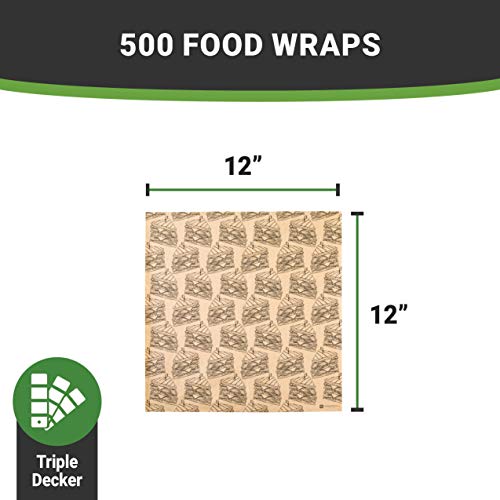 12 Inch Deli Papers, 200 Triple Decker Sandwich Wrapping Papers - Greaseproof, Microwave-Safe, Kraft Paper Food Basket Liners, For Restaurants, Picnics, Parties, Or Barbecues - Restaurantware #TOP3
