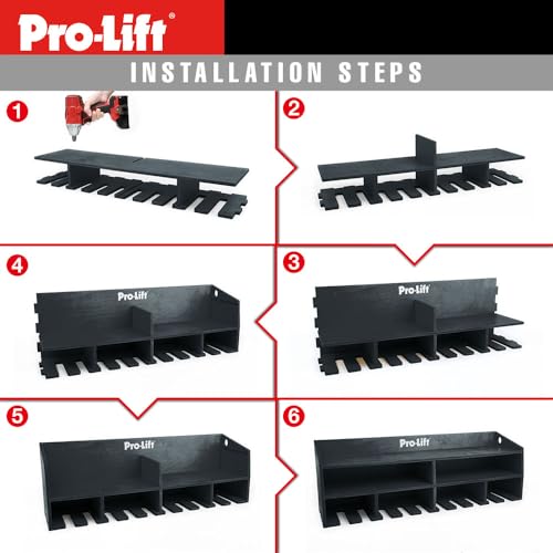 Pro Lift Cordless Drill Organizer – wall mount power tool storage rack, 10 hanging slots, wooden M-005W1 by Pro-LifT - Image 6