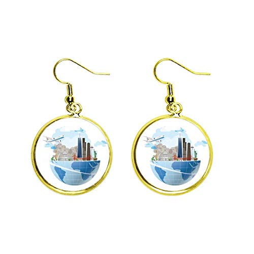Pendientes de avión dorados el regalo ideal de joyería para mujer viajera