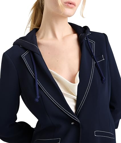 Cinq à Sept Women's Contrast Topstitch Hooded Khloe Blazer4