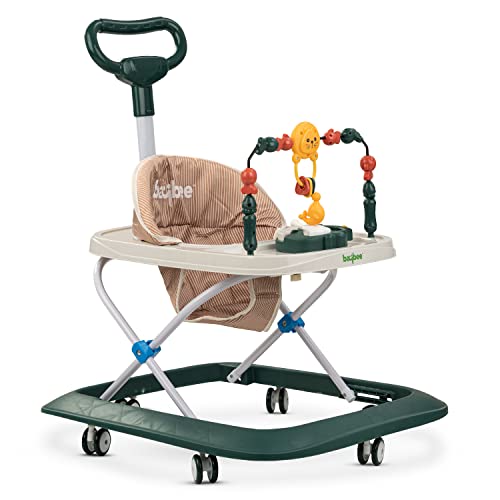 Image of Baybee Nexus Baby Walker for Kids with Parental Push Handle & 2 Height Adjustable, Multi-Function Folding Activity Walker for Baby with Musical Toy Bar | Walker Baby 6-18 Months Boys Girl (Dark Green)
