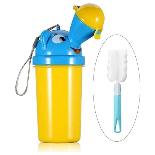 [2019 Upgrade Version] BYETOO Portable Baby Child Kids Travel Potty Hygienic Leak Proof Urinal Emergency Toilet for Camping Car Travel and Kid Toddler Potty Pee Training,Cute Duck Design (boy)
