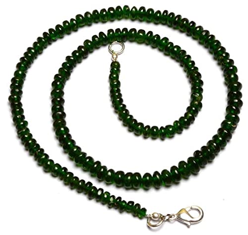 Perles en chrome diopside naturel pour création de colliers bohèmes chics