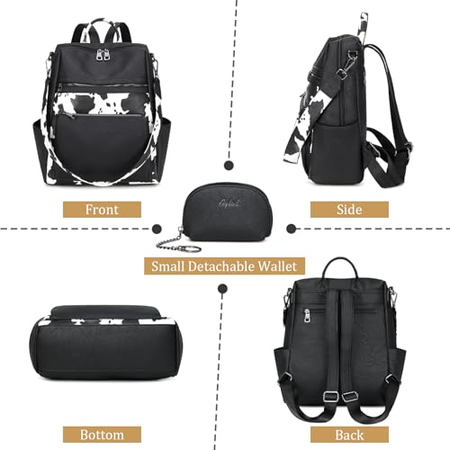 Image of AGLOD Leather Backpack Purse for Women Designer Ladies Shoulder Bag Fashion Faux Work Travel Handbags
