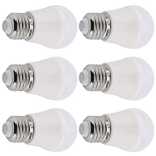 Aoresac 6 Minibombillas LED de 5 W con Base E26, Luz Blanca Cálida G45, Accesorio de iluminación. Alto Factor de Seguridad, bajo Consumo, Larga Vida útil y Protección del Medio Ambiente.