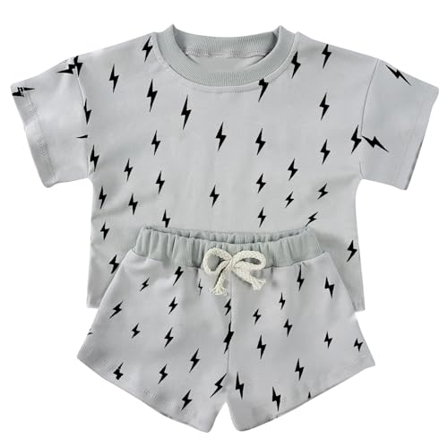 Conjunto de verano para niños transpirable contra rozaduras con camiseta de manga corta y pantalón