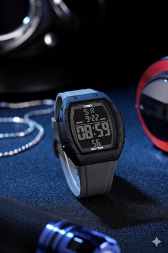 Image of V2A Digitron 2209 Tonneau Design Digital Sports Watch for Men & Boys | Alarm, Stopwatch, 12 /24H | 3 ATM Water Resistant | Luminous Display | | Sports, Fitness, Outdoor & Training| Gifts for Men & Boys