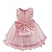 FEESHOW Baby Girl Lace Flower Princess Wedding Party Pageant Birthday Tutu Dress Size 9-12 Months Pink
