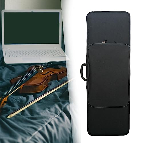 Fancyes Caixa rígida de armazenamento de violino, bolsa de transporte de violino oblonga com alça, e