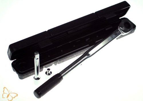 Draaimomentsleutel bandenwissel 10 tot 210 Nm met 2 moeren grootte van de moeren 17 en 19 half/inch verlenging 125 mm