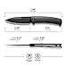CIVIVI Cetos Folding Knife, 3.48-in 14C28N Blade Spear Point with Coarse Micarta Scale Flipper Knife Frame Lock, Pocket EDC Outdoor Knives for Camping, Hiking, Hunting C21025B-2