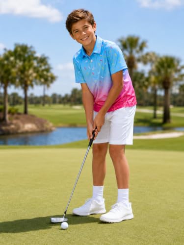 Image of uideazone Boys Polo Shirts Dry Fit Performance Golf Short Sleeve Casual School Uniform Size 5-14