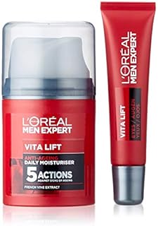 L'Oreal Paris Men Expert Gift Set for Men, Get Better With Age Anti-Ageing Duo: Vitalift Moisturiser and Eye Cream, 0.278 kg