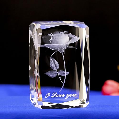 Image of 3D Rose Crystal Multicolor Nightlight,I Love You Decolamp,Perfect Thanksgiving and Christmas Gifts for Mom Mother My Girlfriend Wife Her,Unique Valentines Anniversary Birthday Presents Ideas
