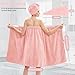 HJMJY Bath Wrap Towels for Women – Adjustable Spa Shower Wrap with Super Absorbent Microfiber, Quick-Dry Body & Hair Towel Set for Home, Hotel, Beach, Pool, Gym, Travel (Pink, L - XL)