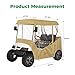 10L0L Universal Golf Cart Enclosure Compatible with EZGO TXT and Club Car Tempo/Onward/DS/Precedent Models, 2-Passenger Golf Cart Waterproof 420D Material Windproof Transparent on 2 Sides(Grey)