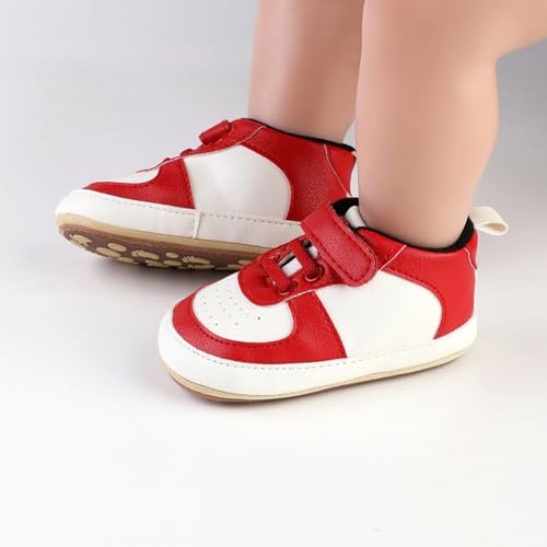 Image of Baby Boys Girls Sneakers Toddler Non-Slip Soft Rubber Sole First Walking Shoes Infant Newborn Crib Dress Shoes
