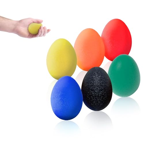 6-Piece Hand Exercise Ball Kit Diverse Strength Levels for Elders, Adults, Kids – Enhances Grip, Relieves Stiffness, Great for Arthritis, Stress Alleviation, Fidget, Rehabilitation