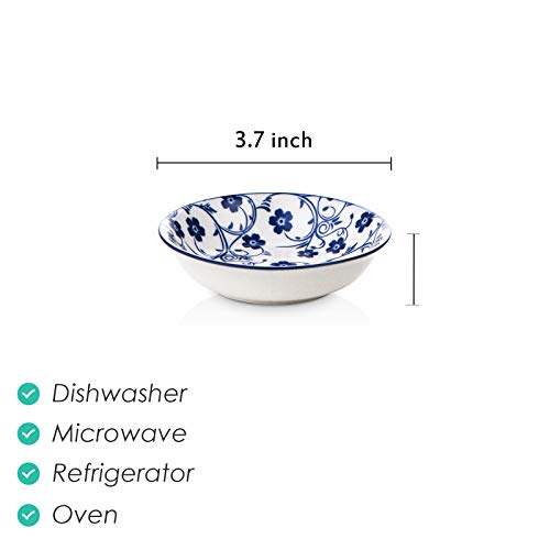 Selamica Ceramic Dipping Bowls, 2.5Oz Mini Bowls Soy Sauce Dish, Dip Bowls, Appetizer Side Dishes For Sushi,Sauce, Party, Pinch Bowls Pack Of 6 (Vintage Blue) #TOP1