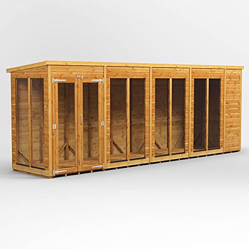 Power Schuppen Sommerhaus 45,7 x 10,2 cm aus Holz mit Pultdach 45,7 x 10,2 cm