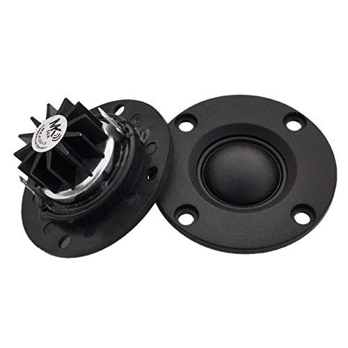 Qwertfeet Altavoz Tweeter 6 Ohm 30 W HiFi Dome Silk Film Altavoz Neodimio Disipador de 2 unidades